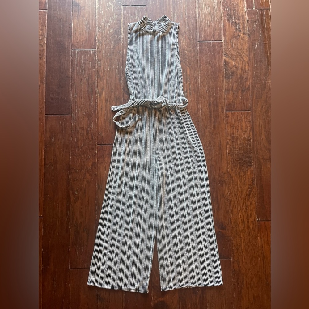 Caution to the Wind Black and White Jumpsuit Size Small